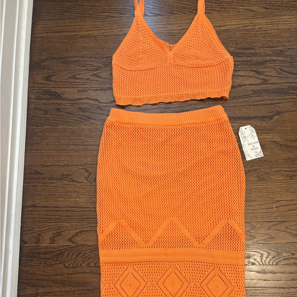 Knit Skirt and top Set